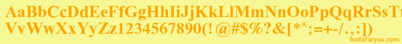 GalatiaSilBold Font – Orange Fonts on Yellow Background
