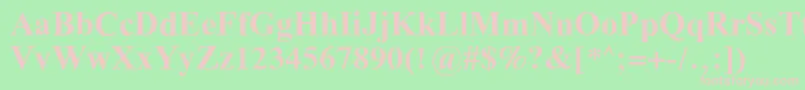 GalatiaSilBold Font – Pink Fonts on Green Background