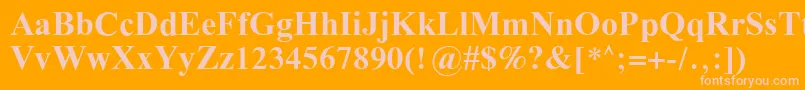 GalatiaSilBold Font – Pink Fonts on Orange Background