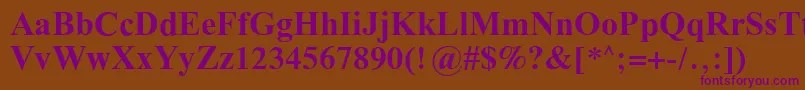 GalatiaSilBold Font – Purple Fonts on Brown Background