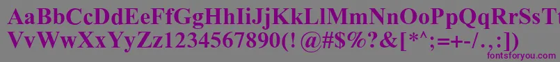 GalatiaSilBold Font – Purple Fonts on Gray Background