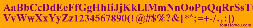 GalatiaSilBold Font – Purple Fonts on Orange Background