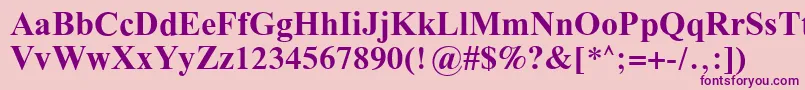 GalatiaSilBold Font – Purple Fonts on Pink Background