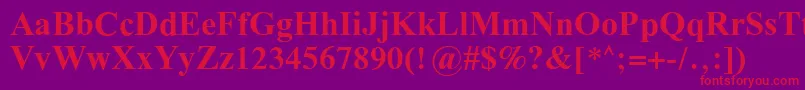 GalatiaSilBold Font – Red Fonts on Purple Background