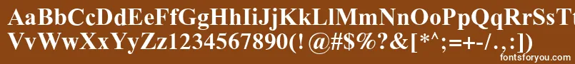 フォントGalatiaSilBold – 茶色の背景に白い文字