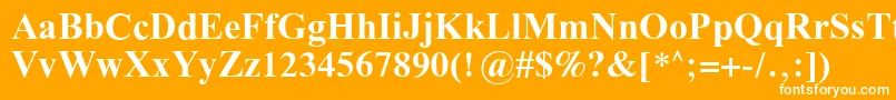 GalatiaSilBold Font – White Fonts on Orange Background