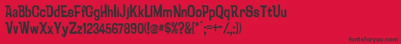 Psychatronic Font – Black Fonts on Red Background