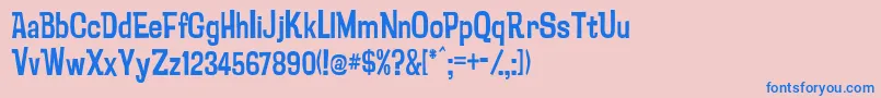 Psychatronic Font – Blue Fonts on Pink Background