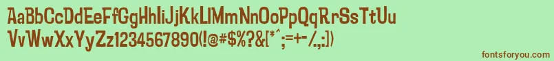 Psychatronic Font – Brown Fonts on Green Background