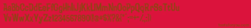 Psychatronic-fontti – ruskeat fontit punaisella taustalla