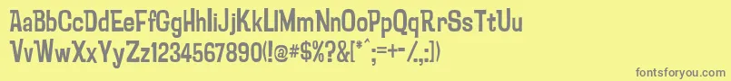 Psychatronic Font – Gray Fonts on Yellow Background