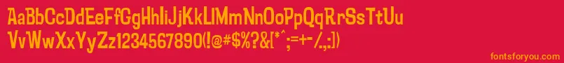 Psychatronic Font – Orange Fonts on Red Background