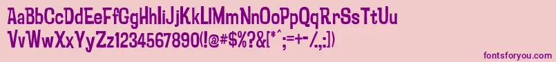 fuente Psychatronic – Fuentes Moradas Sobre Fondo Rosa