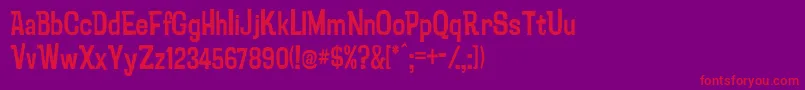 Psychatronic Font – Red Fonts on Purple Background