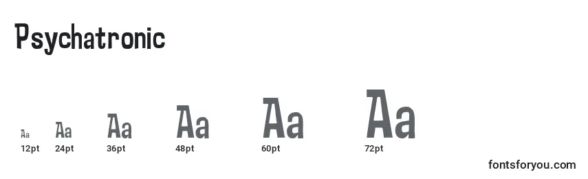 Psychatronic Font Sizes