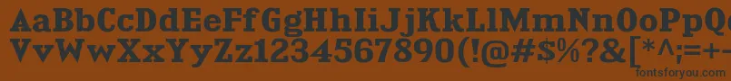 KingsbridgeExBd Font – Black Fonts on Brown Background