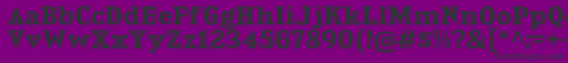 KingsbridgeExBd-fontti – mustat fontit violetilla taustalla