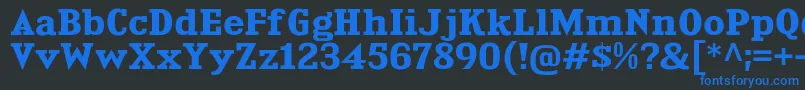 KingsbridgeExBd Font – Blue Fonts on Black Background