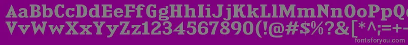 KingsbridgeExBd-Schriftart – Graue Schriften auf violettem Hintergrund