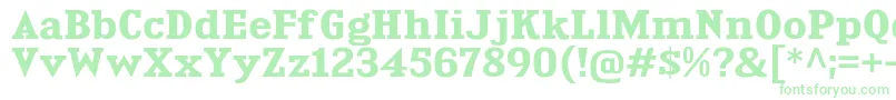 KingsbridgeExBd Font – Green Fonts on White Background