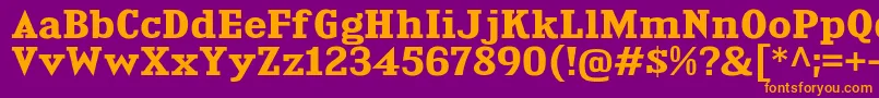 KingsbridgeExBd Font – Orange Fonts on Purple Background