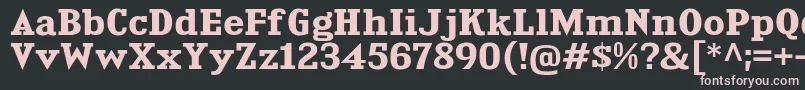 KingsbridgeExBd Font – Pink Fonts on Black Background