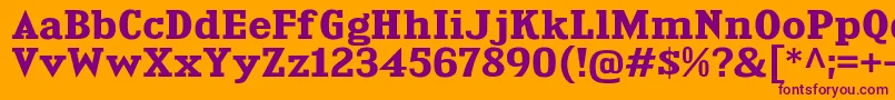 KingsbridgeExBd Font – Purple Fonts on Orange Background