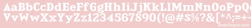フォントKingsbridgeExBd – ピンクの背景に白い文字