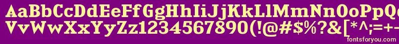 KingsbridgeExBd Font – Yellow Fonts on Purple Background