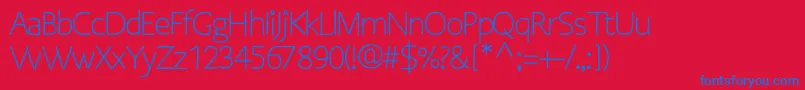 OsgoodsansRegular Font – Blue Fonts on Red Background