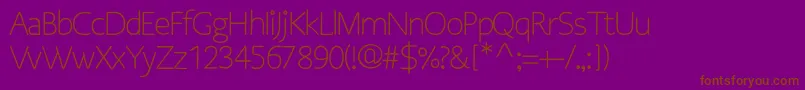 Шрифт OsgoodsansRegular – коричневые шрифты на фиолетовом фоне