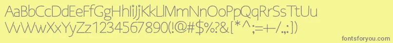 フォントOsgoodsansRegular – 黄色の背景に灰色の文字