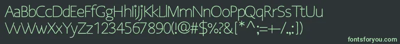 OsgoodsansRegular Font – Green Fonts on Black Background
