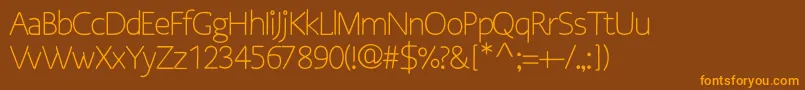 OsgoodsansRegular Font – Orange Fonts on Brown Background