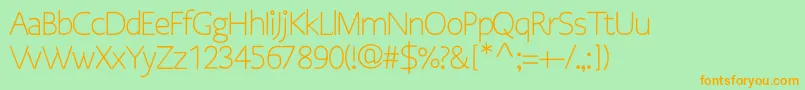 OsgoodsansRegular Font – Orange Fonts on Green Background