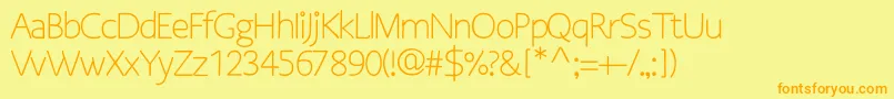 OsgoodsansRegular Font – Orange Fonts on Yellow Background