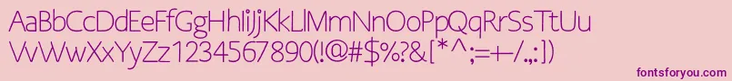 OsgoodsansRegular Font – Purple Fonts on Pink Background