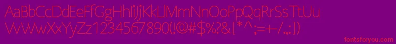 OsgoodsansRegular Font – Red Fonts on Purple Background