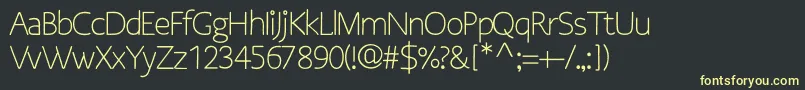 OsgoodsansRegular Font – Yellow Fonts on Black Background