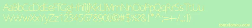 OsgoodsansRegular Font – Yellow Fonts on Green Background