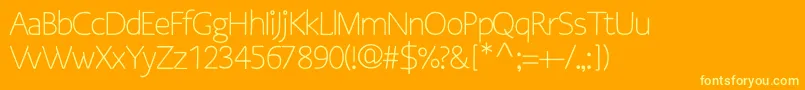 OsgoodsansRegular Font – Yellow Fonts on Orange Background