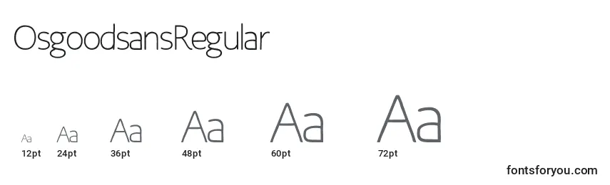OsgoodsansRegular (78115) Font Sizes