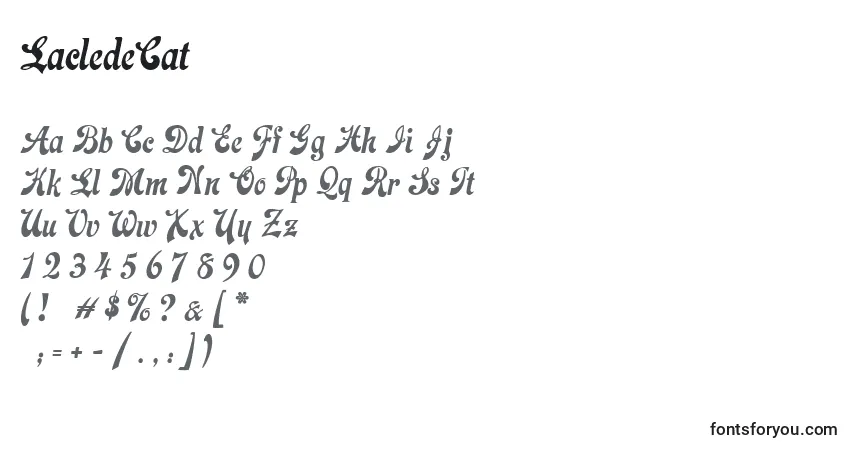 Fuente LacledeCat - alfabeto, números, caracteres especiales