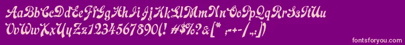 LacledeCat Font – Pink Fonts on Purple Background