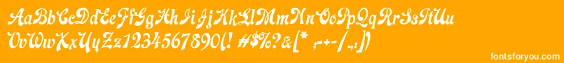 LacledeCat-Schriftart – Weiße Schriften auf orangefarbenem Hintergrund