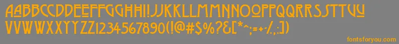 ModernoThree Font – Orange Fonts on Gray Background