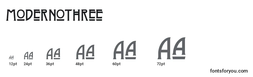 ModernoThree Font Sizes