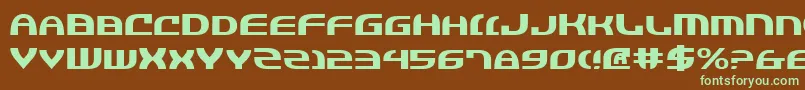 JannisariesExpanded Font – Green Fonts on Brown Background