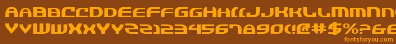 JannisariesExpanded Font – Orange Fonts on Brown Background