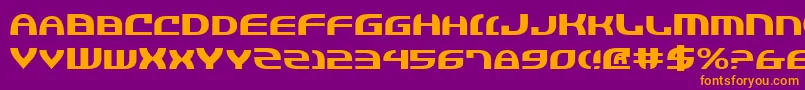 JannisariesExpanded Font – Orange Fonts on Purple Background